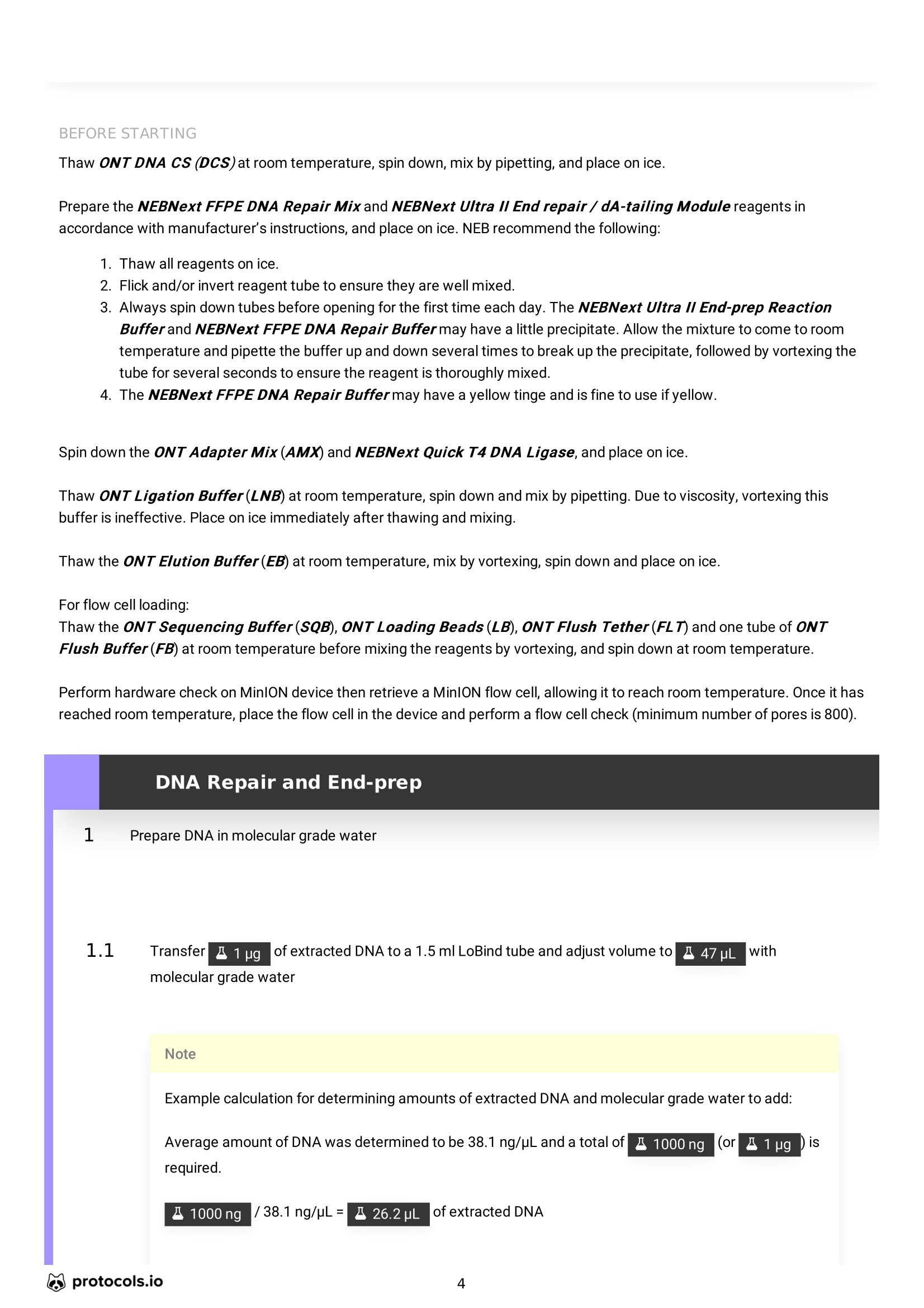 ligation sequencing protocol page 4