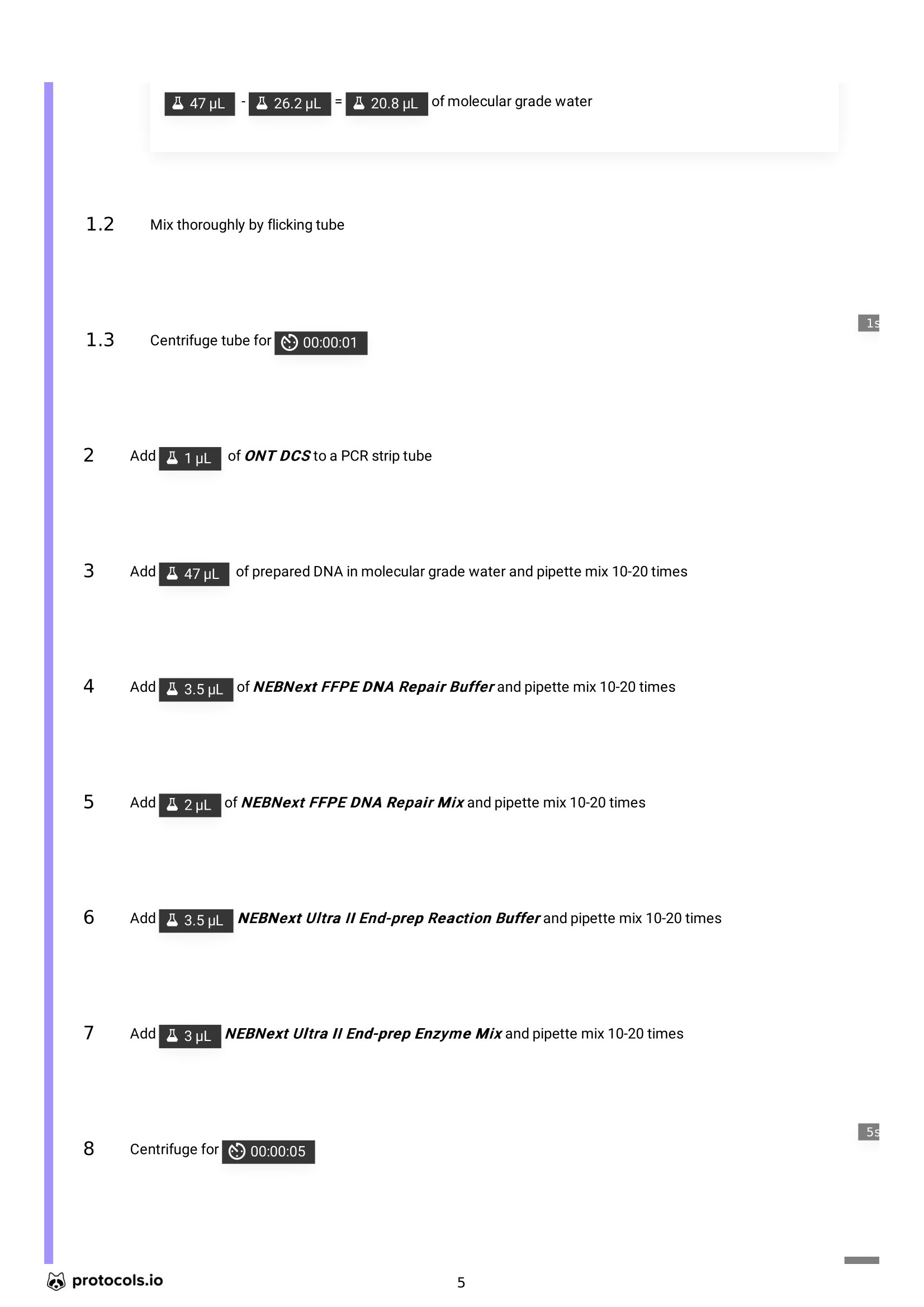 ligation sequencing protocol page 5