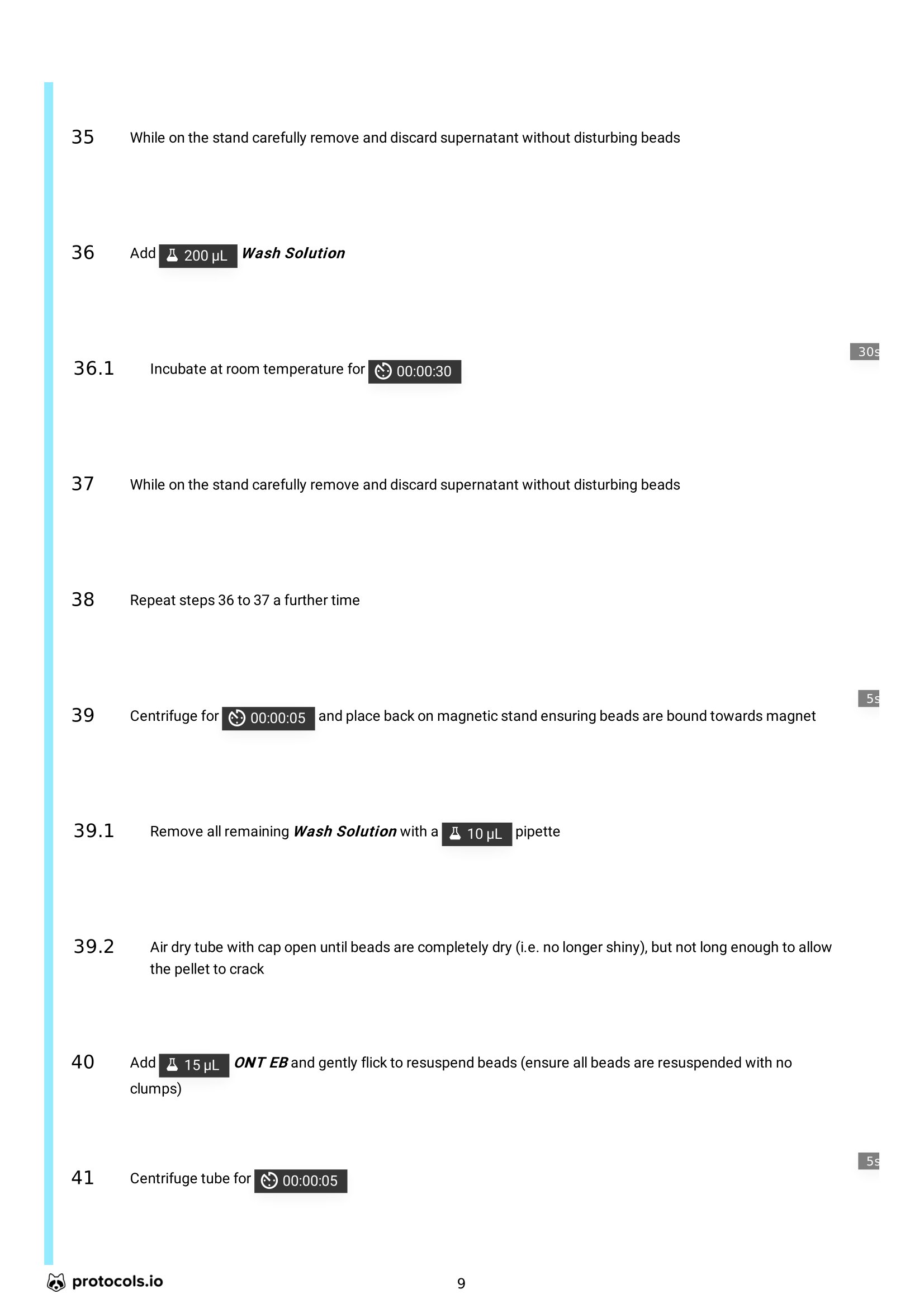 ligation sequencing protocol page 9