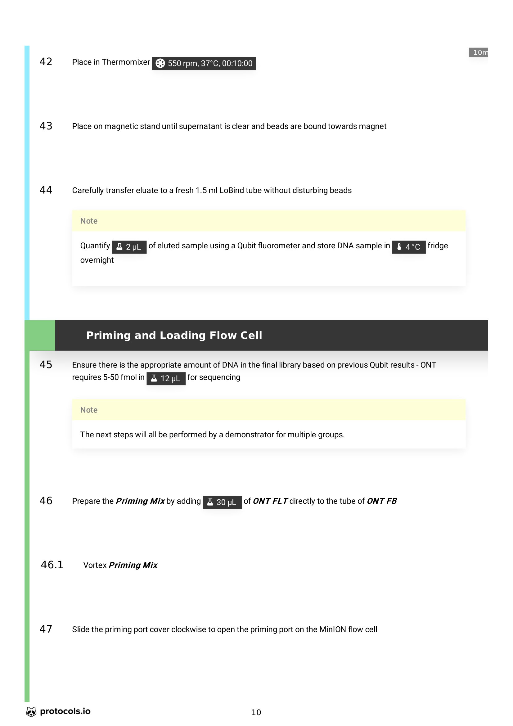 ligation sequencing protocol page 10